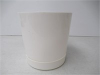 "As Is" Full Depth Round Cylinder Pot, White,