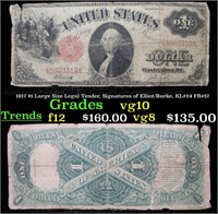 1917 $1 Large Size Legal Tender, Signatures of Ell