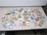 Large Lot of Vintage Foreign Paper Currency