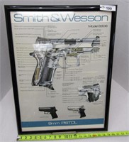 Smith & Wesson 9mm Pistol Poster