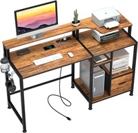 GreenForest Computer Desk  55 inch  Walnut