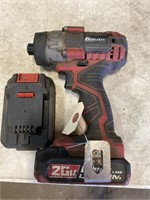 Bauer 20 V impact driver, one battery works other