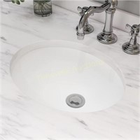 16.5x13 Undermount Oval Ceramic Sink