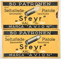 100 Rounds Of Sinoxid Steyr 9mm Ammunition