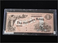 1855 The Farmers Bank $1 Note