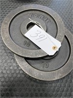 (2) 10 lbs Metal Weight Plates