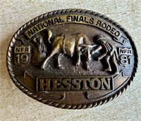 1981 Hesston National Finals Rodeo Belt Buckle