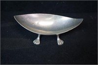Claw Footed Pewter Trinket Dish/Boat