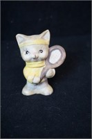 Cat Playing Tennis Figurine