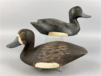 Cliff Avann Pair of Bluebill Duck Decoys