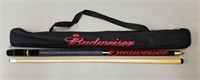 Budweiser Pool Cue With Carrying Case #1