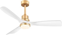 White And Gold Ceiling Fans With Lights Remote