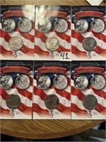 Lot of 6, 1$ last walking liberty coins