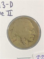 1913-D TYPE 2 BUFFALO NICKEL