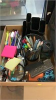 Office supplies, pencils and pens