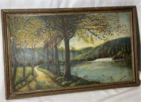 Oil on Board Painting signed by A Moore