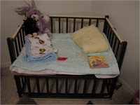 Baby crib with misc baby items