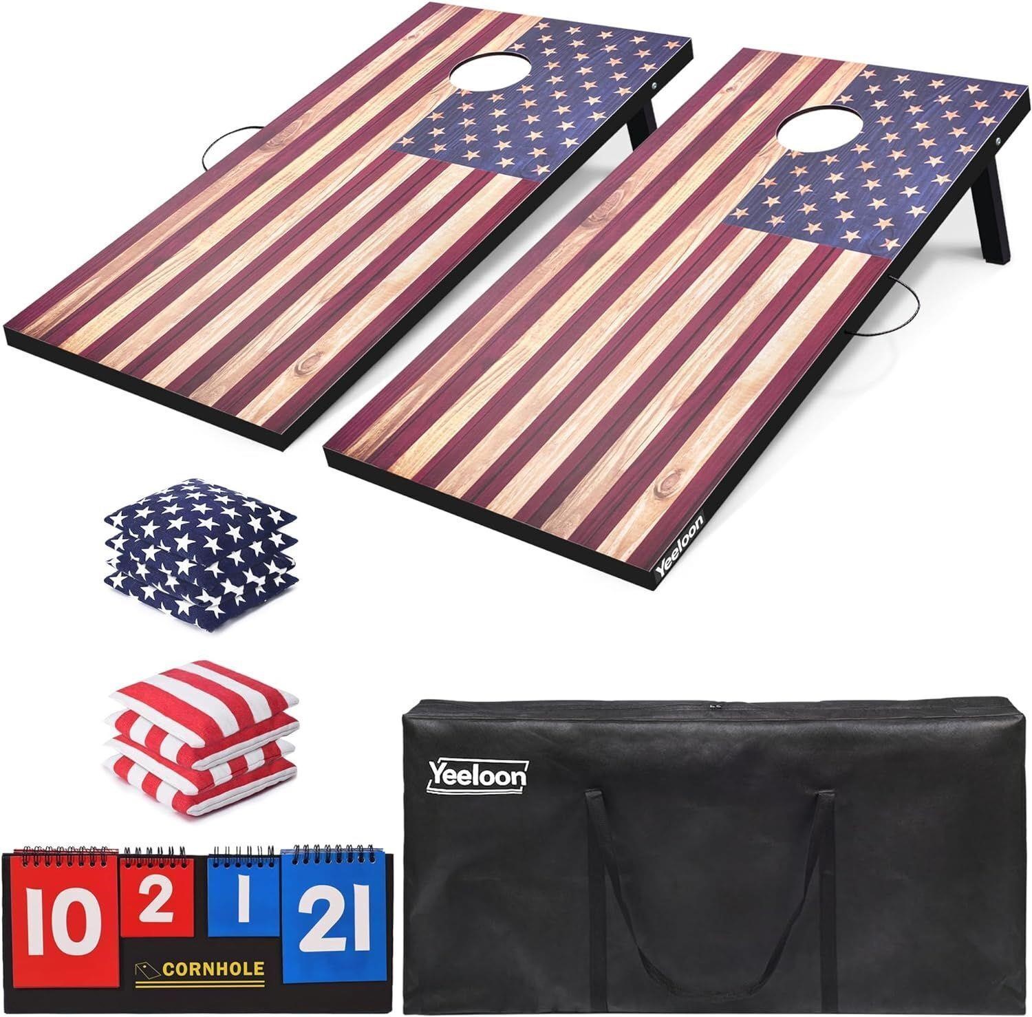 American Flag Cornhole Set