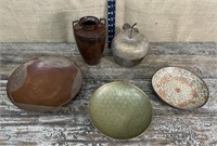 Pretty bowls, vase, metal apple