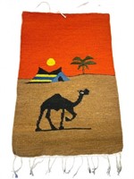 Vintage woven wool Bedouin tapestry, 
24” x 16”