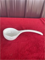 Milk glass punch bowl ladle