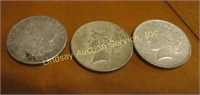 3- One Dollar Coins 1921 & 2- 1922s