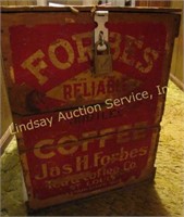 Antique Forbes Coffee wooden box