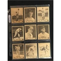 9 Different 1940 Playball Cards