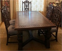 F - FORMAL DINING TABLE & 5 CHAIRS (B69)