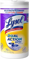 Pack of 4 Lysol Dual Action Disinfectant Wipes