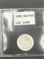 1890 Liberty Seated Dime - good