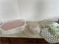 Yarn Star Placemats, Doilies, Runners, Coasters