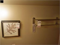 Towel Rack, 14' X14" Picture And Mirror
