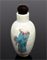 Antique Chinese Painted Porcelain Snuff Bottle