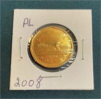 UNCIRCULATED LOONIE 2008