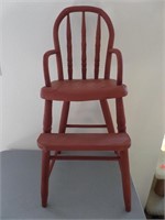 Early Painted Bentwood High Chair