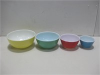 Four Pyrex Bowls See Info