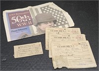 (AA) Lot Of WWII War Ration Books And More.