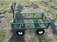 4-wheel Garden Wagon, green metal