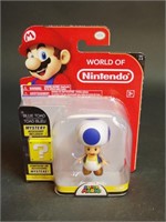 World of Nintendo Blue Toad 4" Figure SEALED