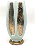 Savoy China Hand Decorated 24 Karat Gold Vase