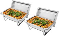 2pk Chafing Dish with Food and Water Trays