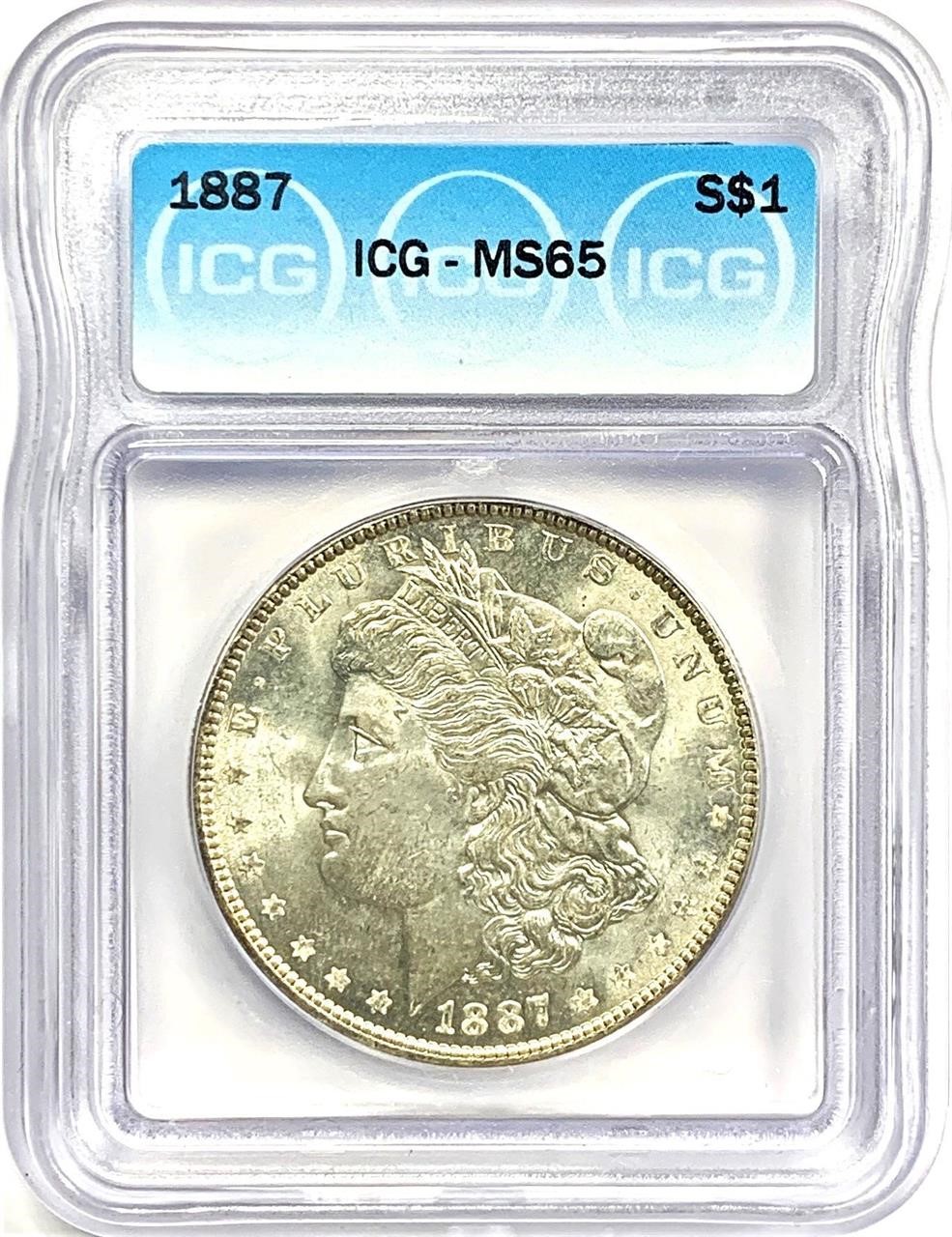 1887 Morgan Silver Dollar MS-65