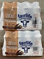 2-12 pack fairlife protein shakes