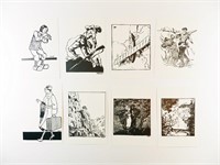 Rare ensemble de 15 cartes postales Hergé !
