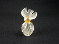 Clear Perfume Bottle w/ Frosted Dove Top