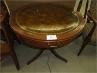 27.5" round drum table-no drawer