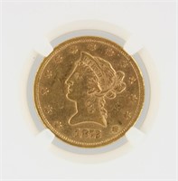 1872-S Gold Eagle NGC AU55 $10 Liberty Head