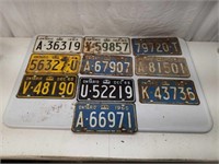1964 & 1965 Ontario License Plates