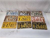 1966 & 1967 Ontario License Plates